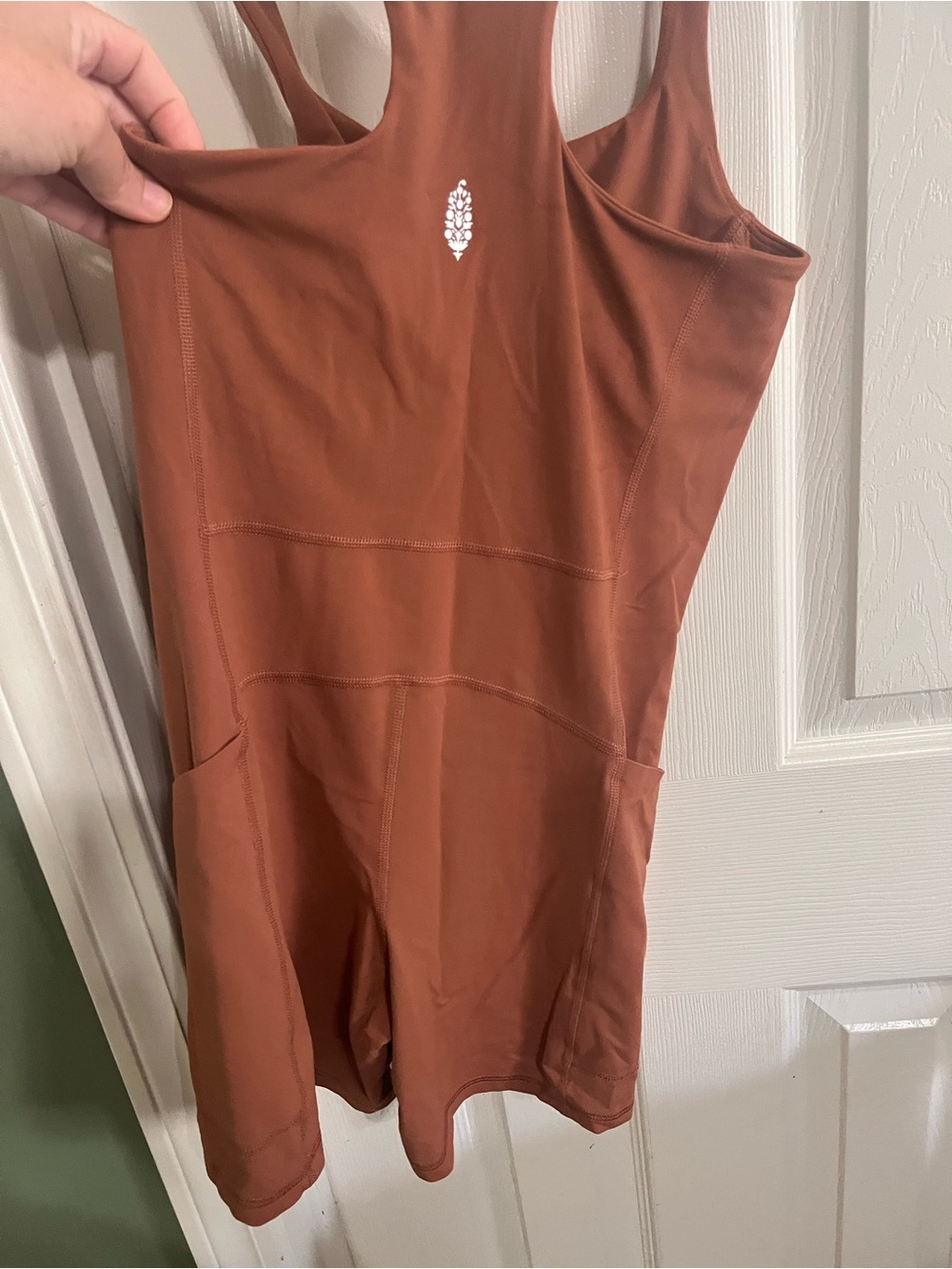 FP Movement by Free People Rust Tank Romper/ Bodysuit/ Activewear Size SP - Picture 6 of 9